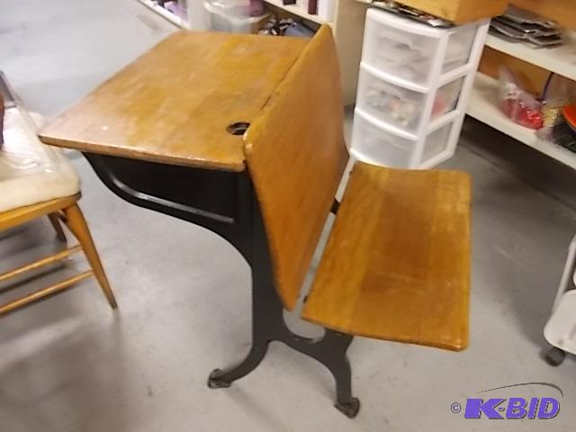Old School Desk With Chair