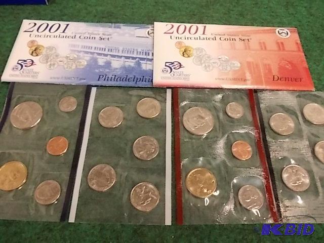 lot 17 image: 2001 US Mint Set With State Quarters & Sa...
