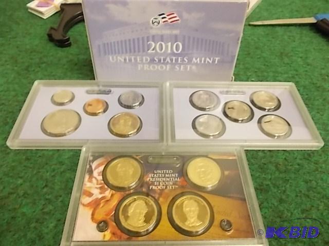 lot 19 image: 2010 US Proof Set With State Quarters, Presid...