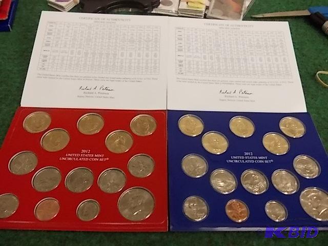 lot 20 image: 2012 US Mint Set With State Quarters & Go...