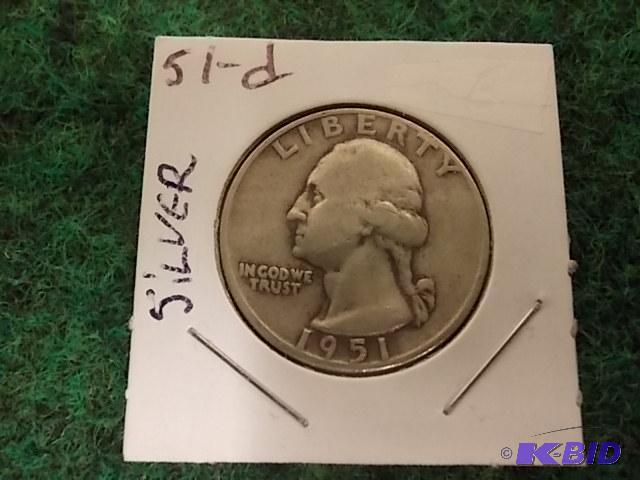 lot 30 image: 1951&nbspD Washington .25...