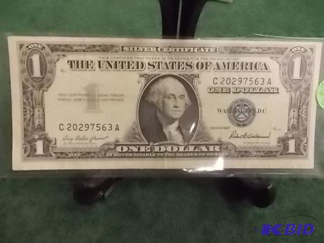 lot 4 image: US $1 Silver Certificate 1957...