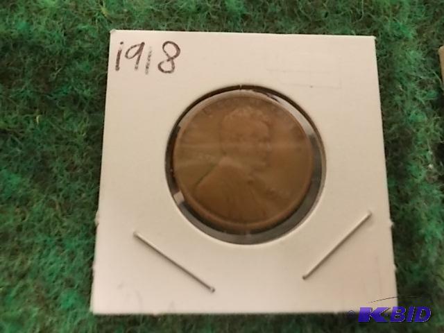 lot 42 image: Set Of 1918 Lincoln Cents P.D.S...