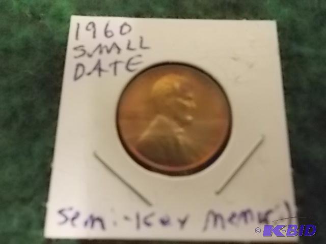 lot 49 image: 1960 Small Date Cent AU...