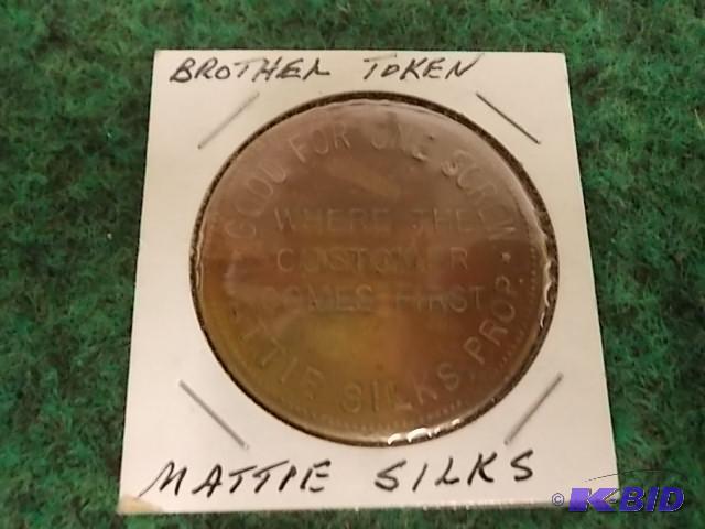 lot 68 image: Brothel Token Mattie Silks...