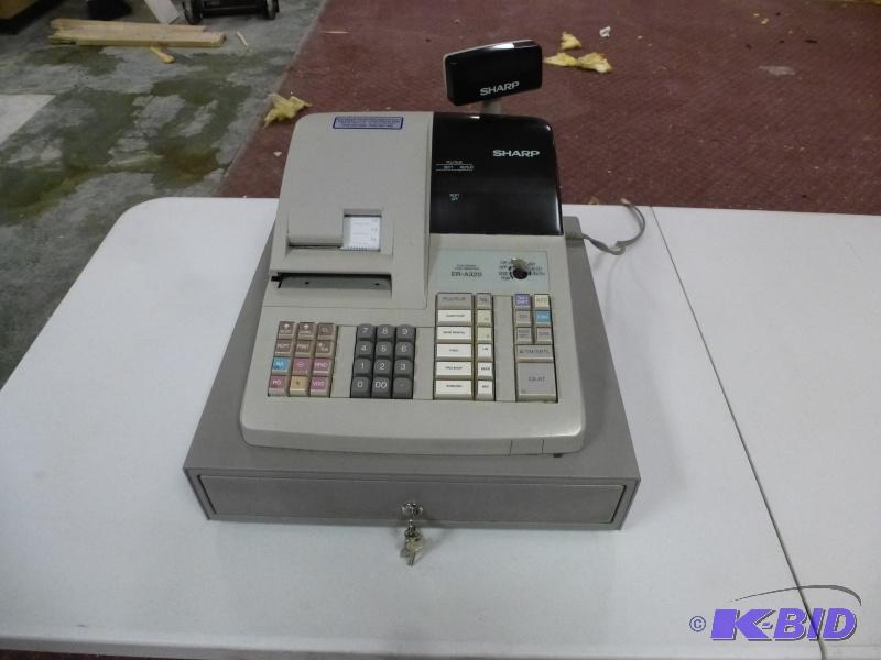 lot 13 image: Sharp Electronic Cash Register Model# ER- A ...