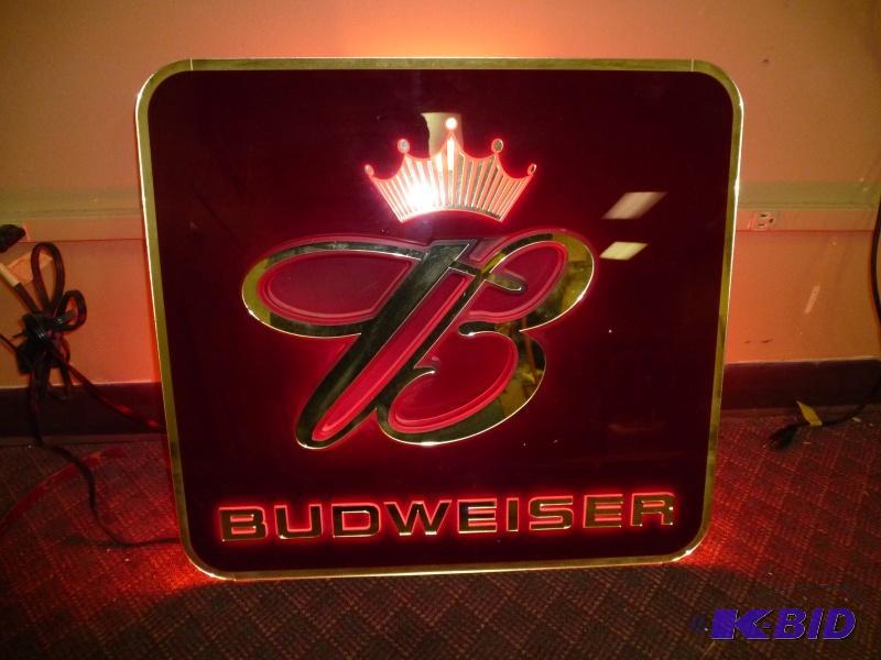 lot 15 image: Budweiser Red Neon light Has the signature&n...