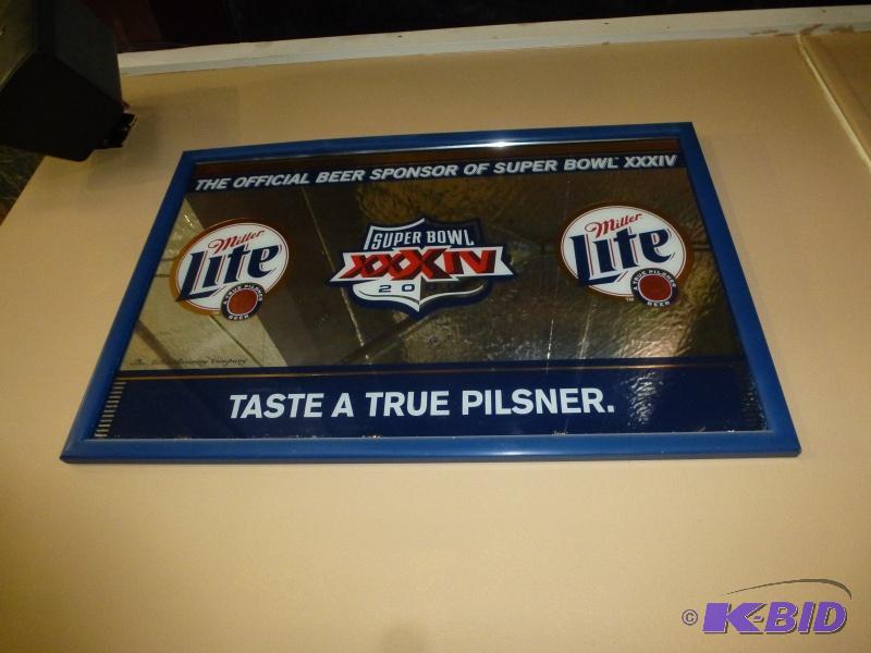 lot 21 image: Miller Lite&nbspmirror Super Bowl 2005 &quo...