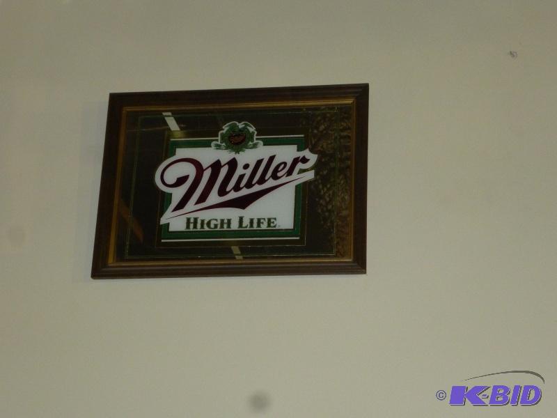 lot 22 image: Miller High Life mirror Collector mirror. It...