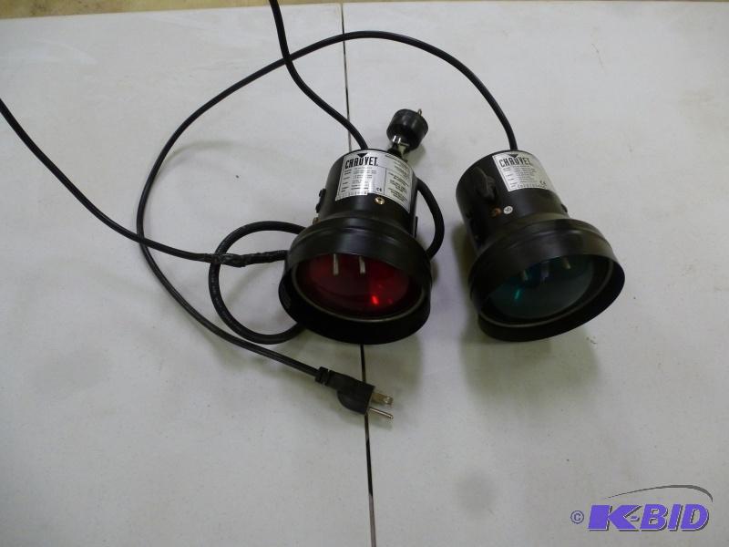 lot 28 image: Chauvet&nbspSpot lights Green & Red Hig...