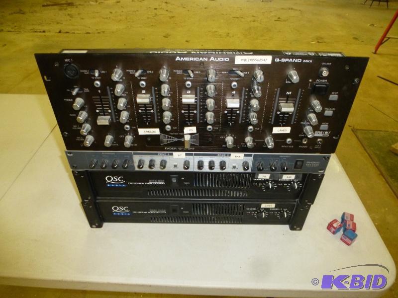 lot 35 image: American Audio- SRS Mixing board Q Span mixi...