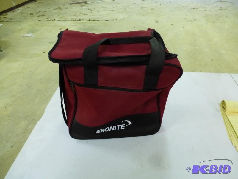 lot 81 image: Ebonite Bowling Ball Bag Maroon & Black ...