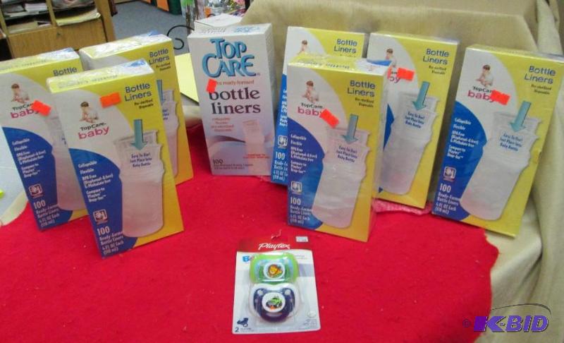 lot 10 image: Qty 9 Top care Bottle liners pre-sterilized d...