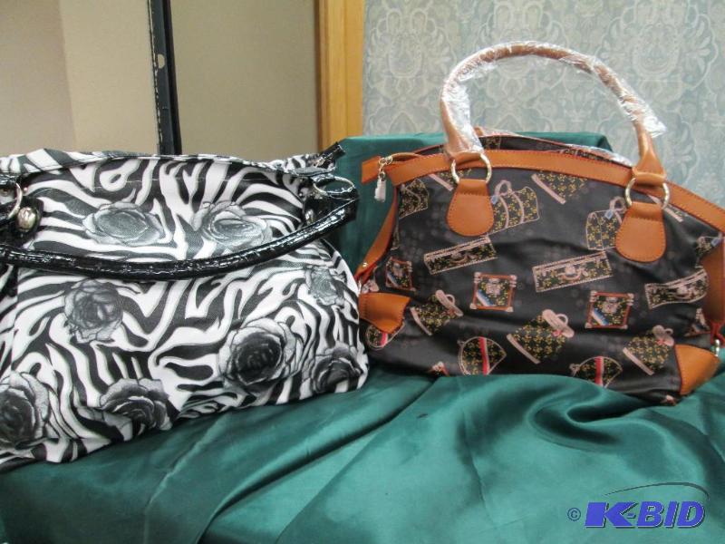 lot 110 image: Qty 2 Purse Govali Dark brown with different ...