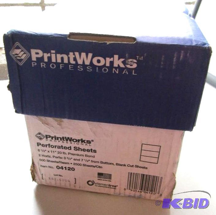 lot 207 image: Printworks proffestional 8.5 x 11 perforate...