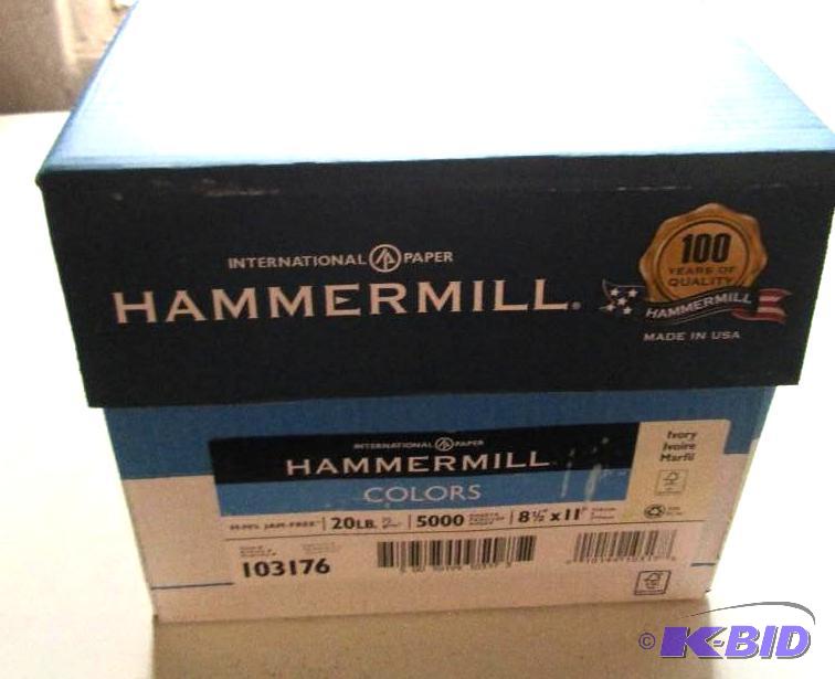 lot 211 image: Hammermill 20lb paper, 5000 sheets, 8.5 x 11...