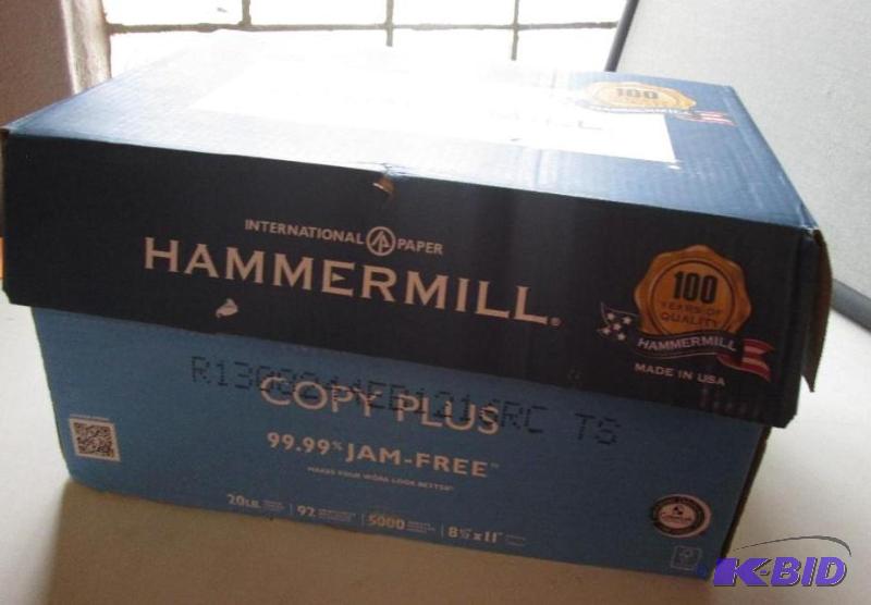lot 233 image: Hammermill 20lb paper, 5000 sheets, 8.5 x 11...