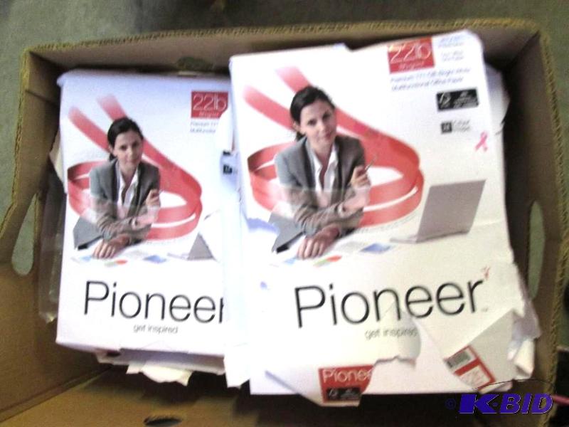 lot 241 image: Pioneer 7 reams 22lb white paper reams damage...