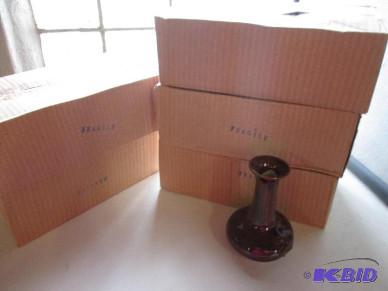 lot 246 image: 5 boxes of small blue vases 4 per box...