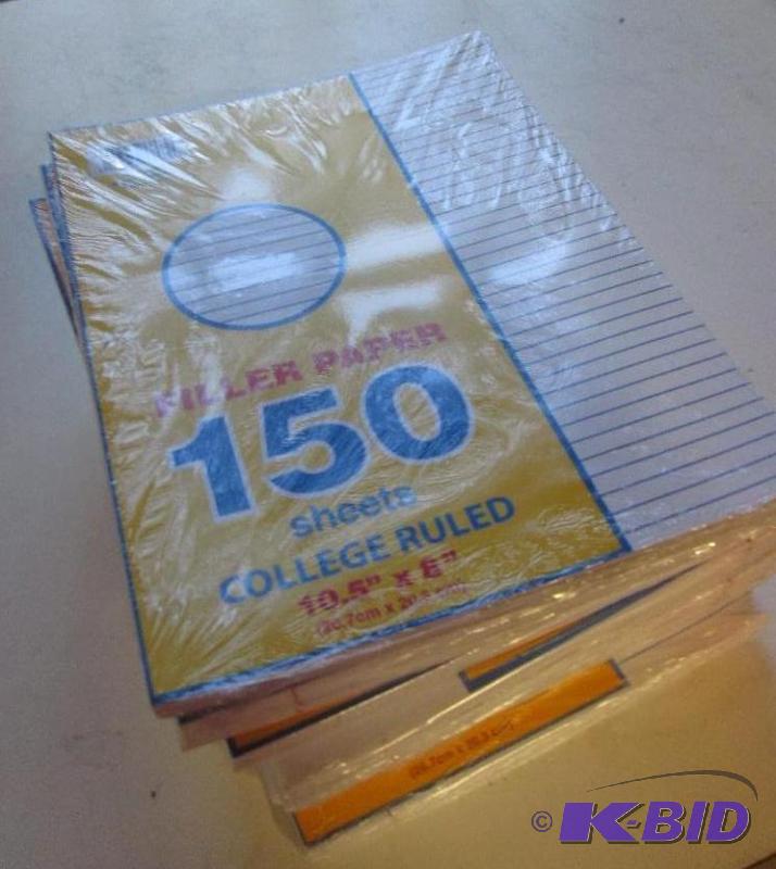 lot 257 image: lot of 10 loose leaf paper sets college ruled...