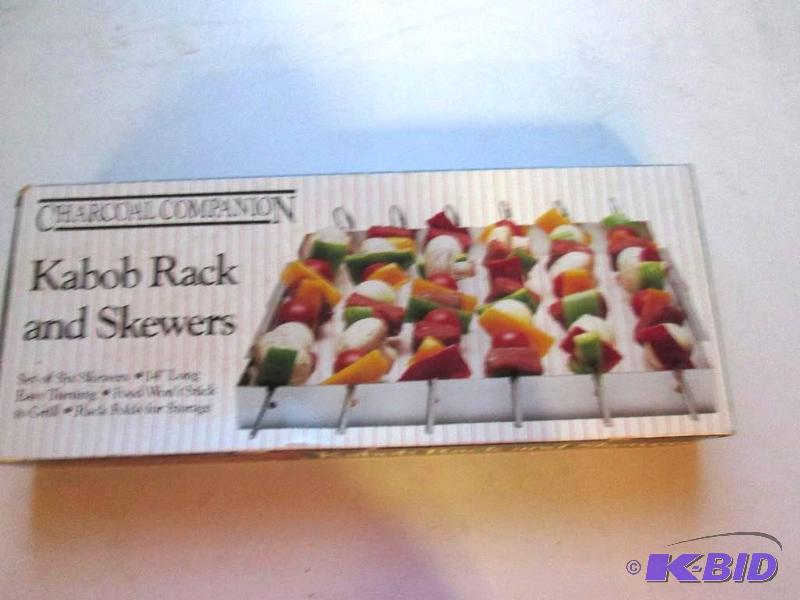 lot 259 image: Charcoal Companion Kabob Rack and Skewers set...