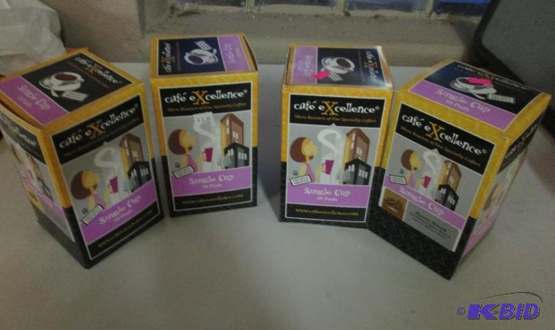 lot 264 image: lot of 4 boxes of single cup cafe excellence ...