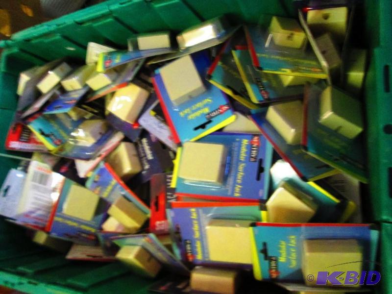 lot 274 image: Green bin of Modular Surface Jacks- great for...