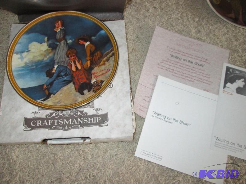 lot 287 image: Norman Rockwell collector plate, Waiting On T...