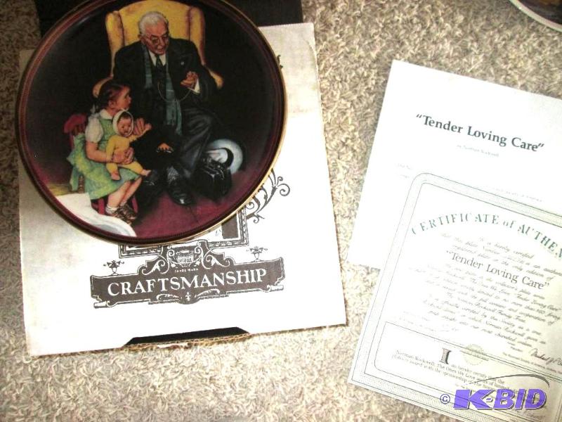 lot 289 image: Norman Rockwell collector plate, Tender Lovin...