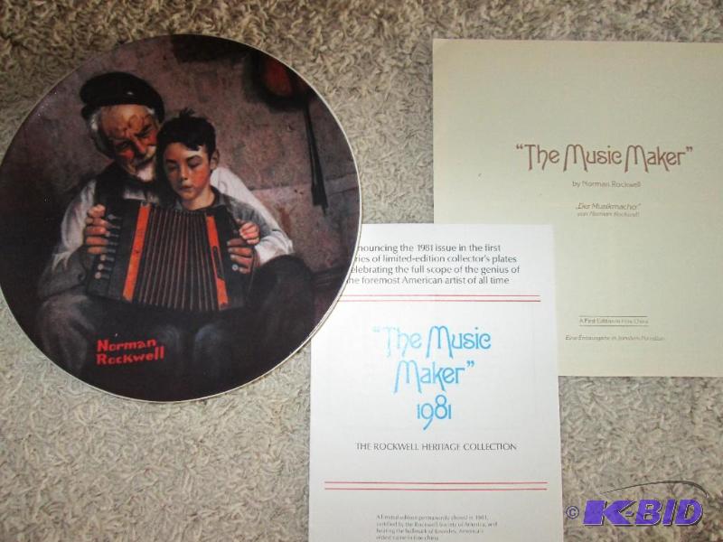 lot 291 image: Norman Rockwell collector plate The Music Mak...