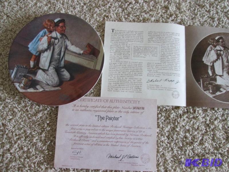 lot 292 image: Norman Rockwell collector plate, The Painter,...