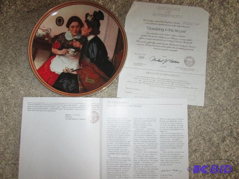 lot 295 image: Norman Rockwell collector plate, Gossiping in...
