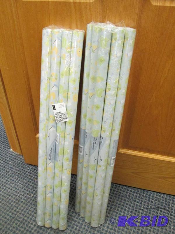 lot 44 image: Qty 16 rolls of gift wrap each roll has 15 sq...