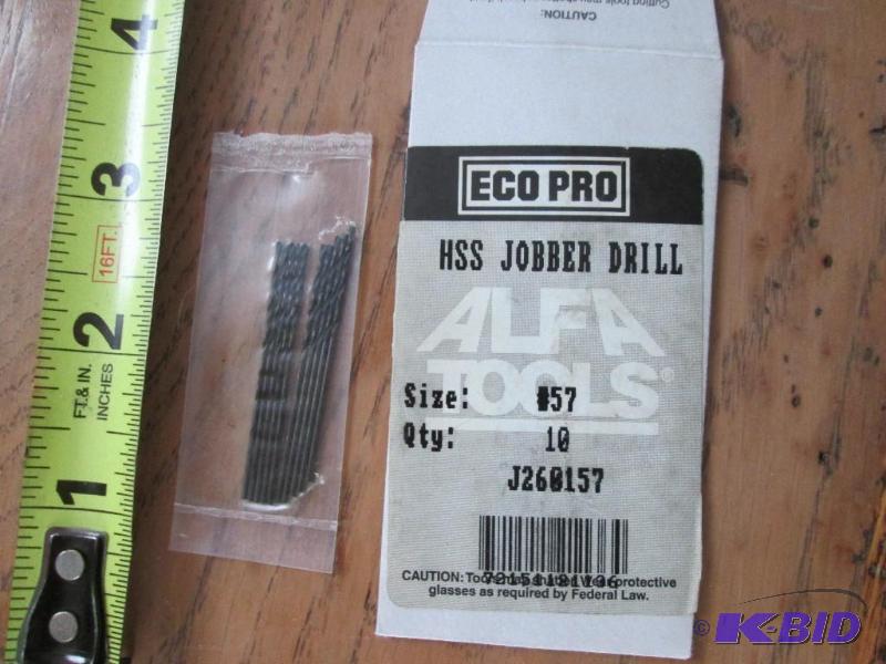 Lot of 10 Eco Pro HSS Jobber drill bits, Size...