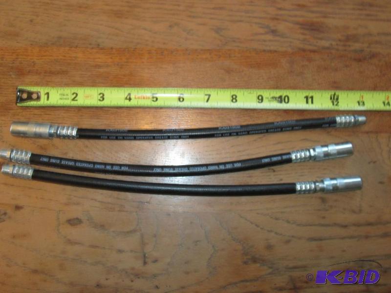 Lot of 3 grease gun flexible necks, 3000 PSI ...