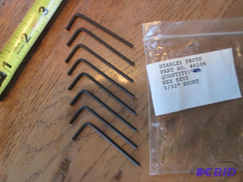 Lot of 8 Stanley Proto 332&quot hex keys, n...