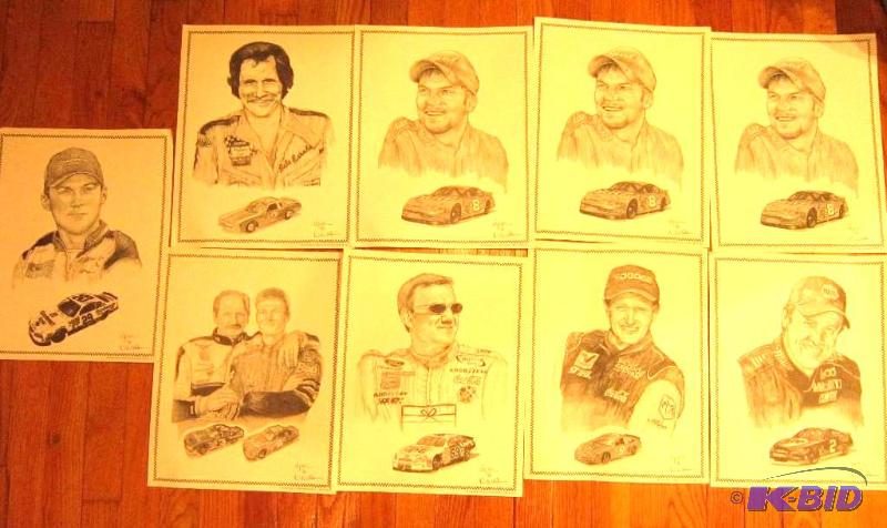 Lot of 9 Assorted NASCAR driver pictures...