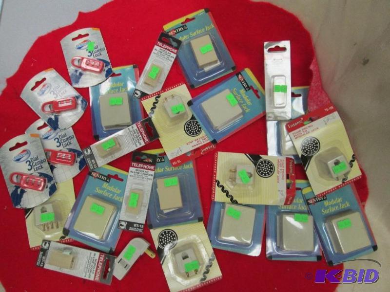 lot 112 image: 4- American tourister 3 dial combo lock, 5- f...