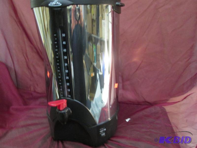 lot 127 image: 50 cup coffee maker by coffee pro - side is d...