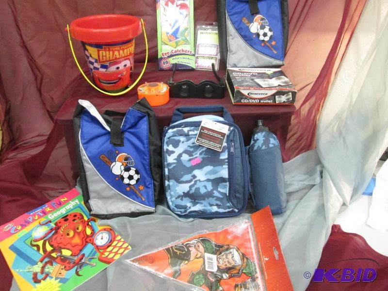 lot 141 image: boys lunchbox, computer activity book, cd wal...