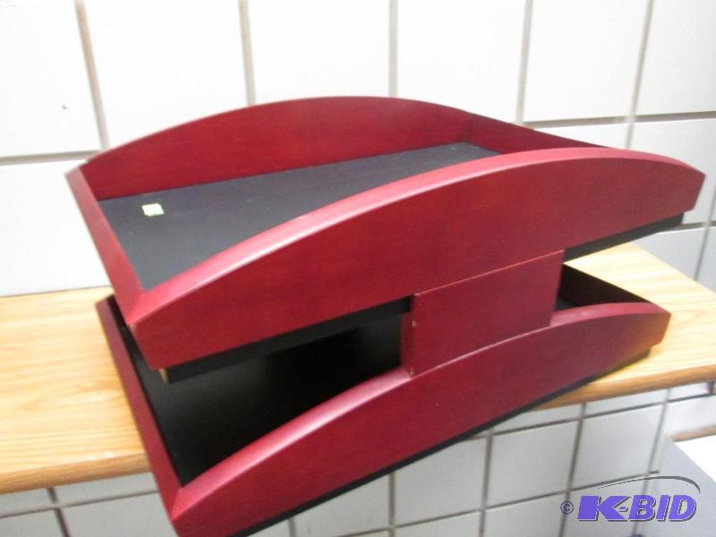 lot 217 image: wooden two tier letter sorter shelf...