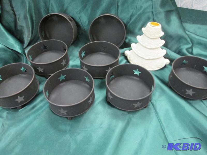 lot 242 image: various candle holders...