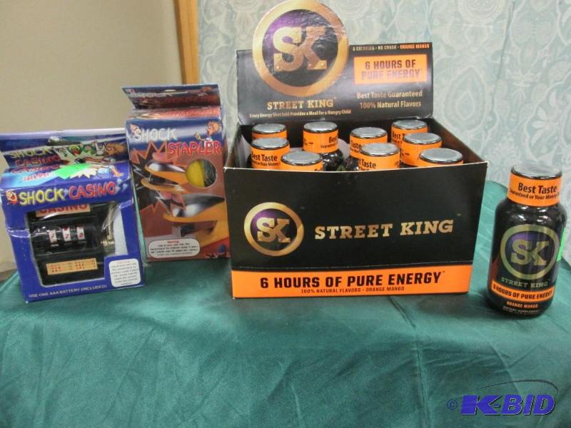 lot 248 image: energy drink10 bottles, shock casino, shock s...