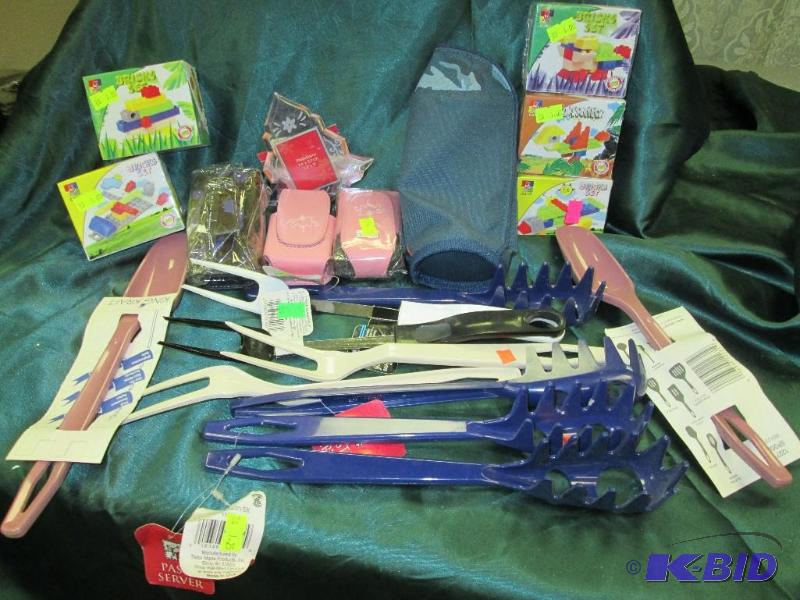 lot 256 image: cooking utensils and woma bricks set...