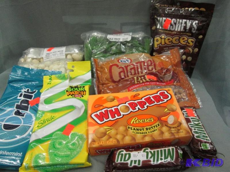 lot 281 image: whoppers, hersheys pieces almonds, sour patch...