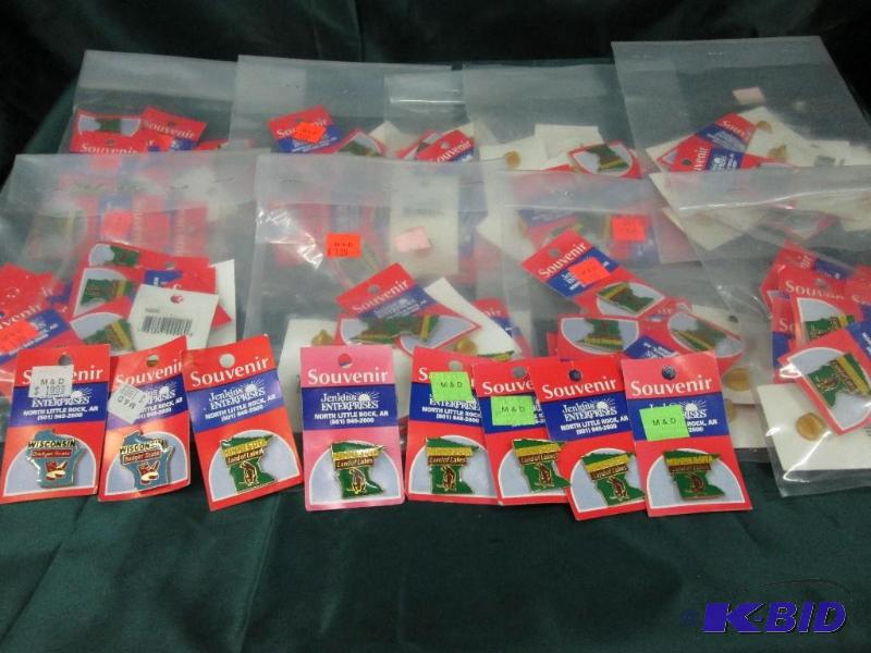 lot 327 image: Minnesota and Wisconsin pins - great for resa...