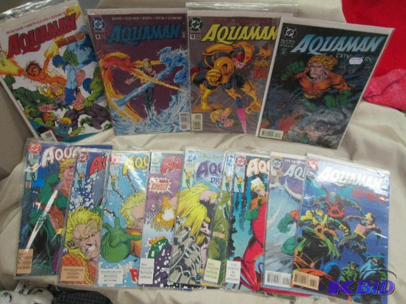 lot 5 image: Qty 15 Aqua Man- Near mint condition...