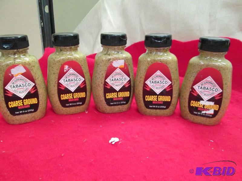lot 61 image: Qty 5 Tabasco Hot Mustard- Coarse Ground Must...