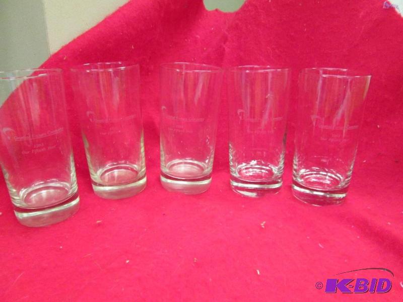 lot 76 image: Qty 5 drinking glass that came from Goebel Fi...