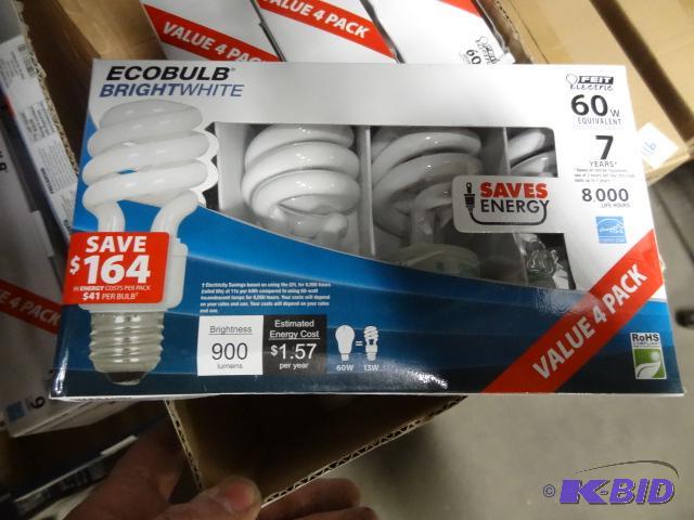 lot 114 image: New quantity 4 packages of Feit Electric bran...